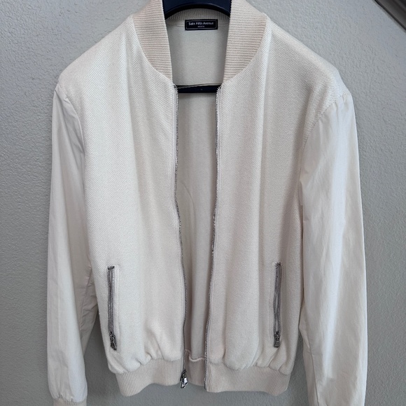 Sak Fifth Avenue Knit Bomber Jacket - Picture 1 of 3